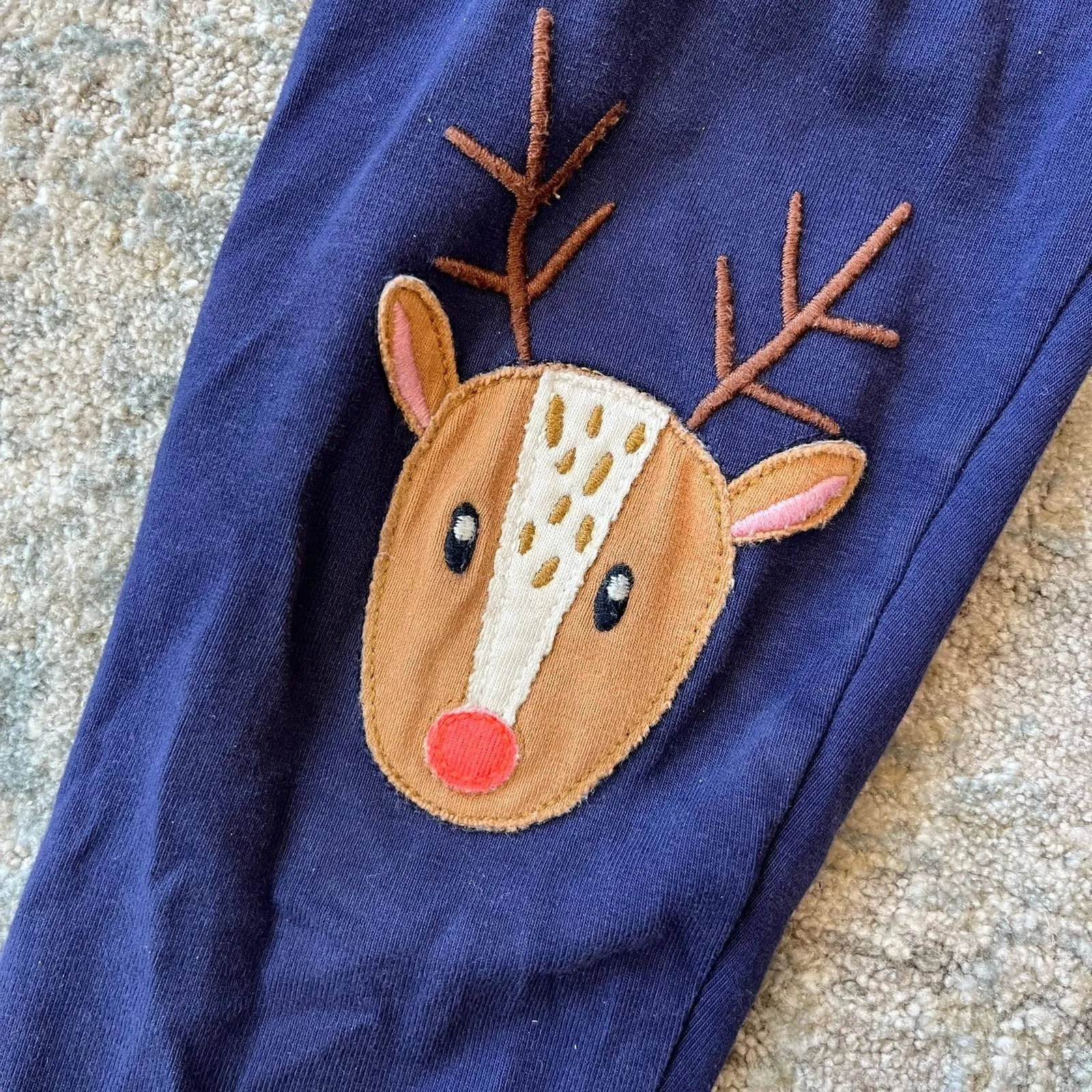 Mini Boden Applique Reindeer Leggings 6-7