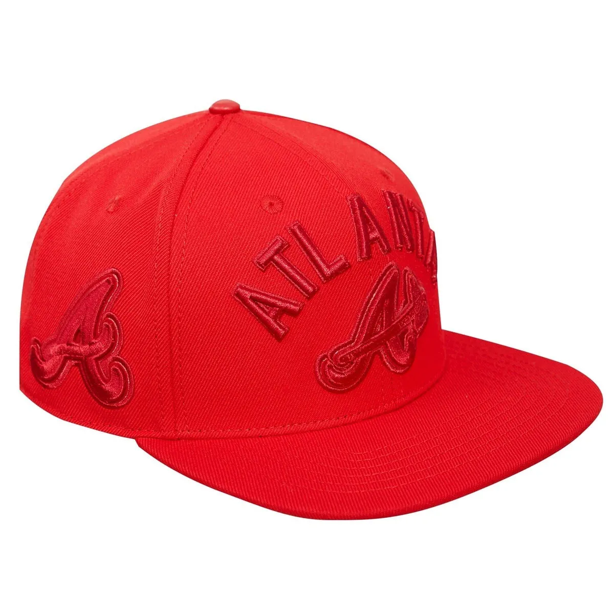 MLB ATLANTA BRAVES CLASSIC TRIPLE RED WOOL UNISEX SNAPBACK (TRIPLE RED)