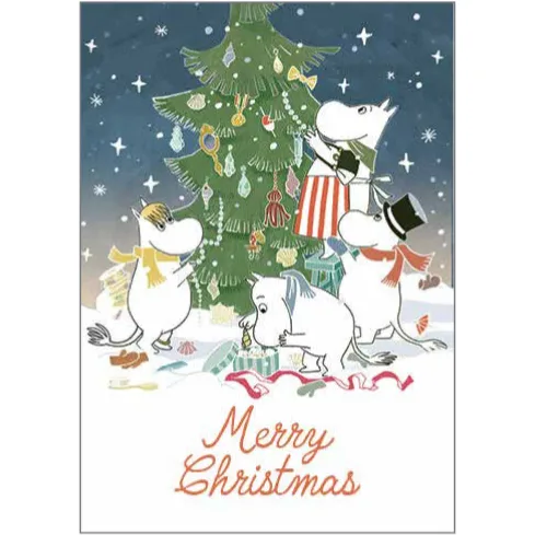 Moomin Christmas Card Moominfamily And Christmas Tree