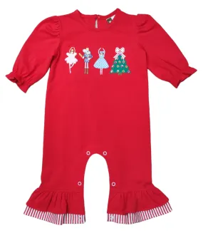 Nutcracker Appliqué Girls Romper