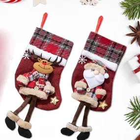 Pair of 2 Decorative Christmas  Stocking