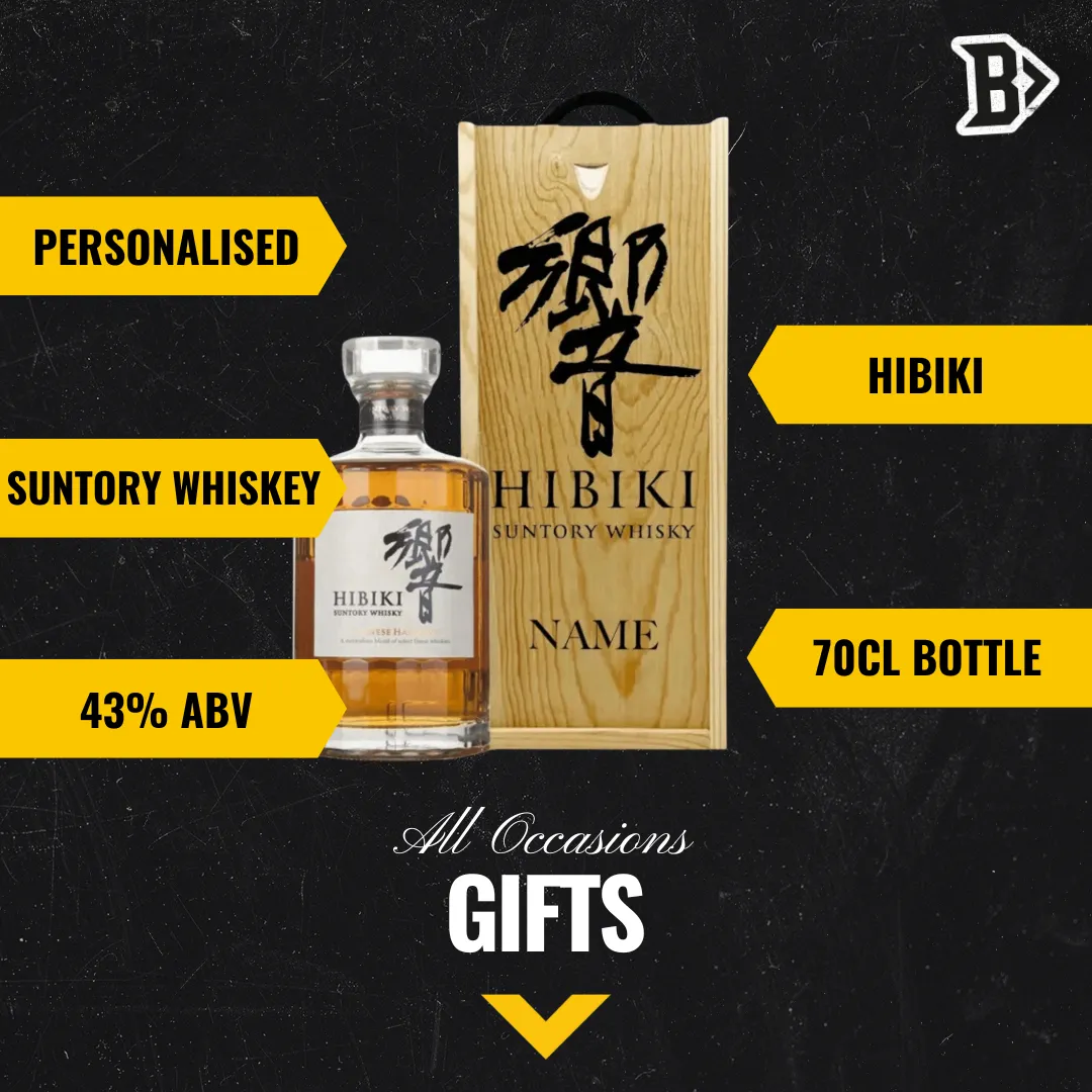 Personalised Suntory Hibiki Japanese Harmony Whisky Gift Set