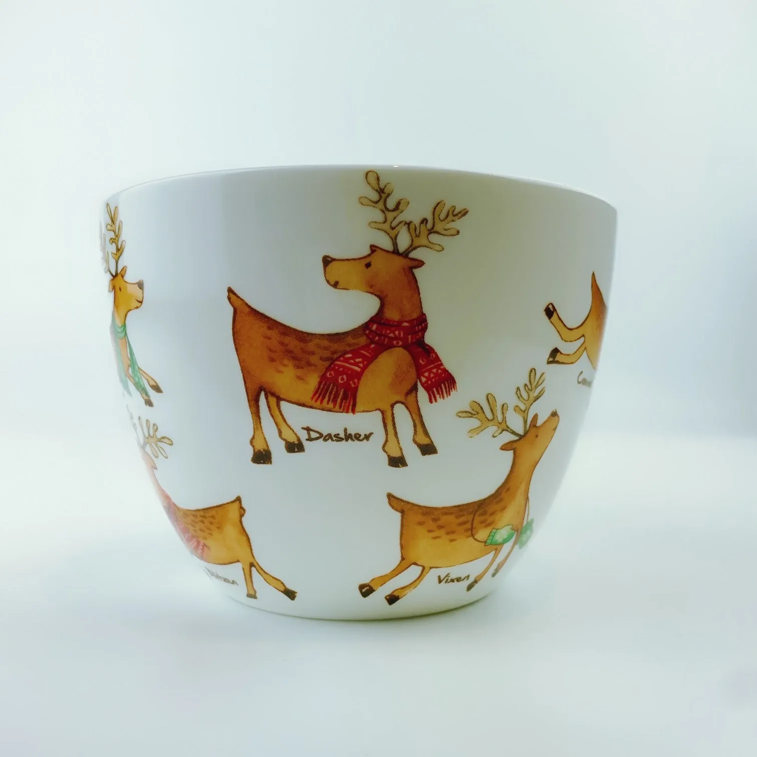 Portobello By Design 'The Reindeers' Santa's Big Help Bone China XL Coffee Mug Tea Cup 20 oz