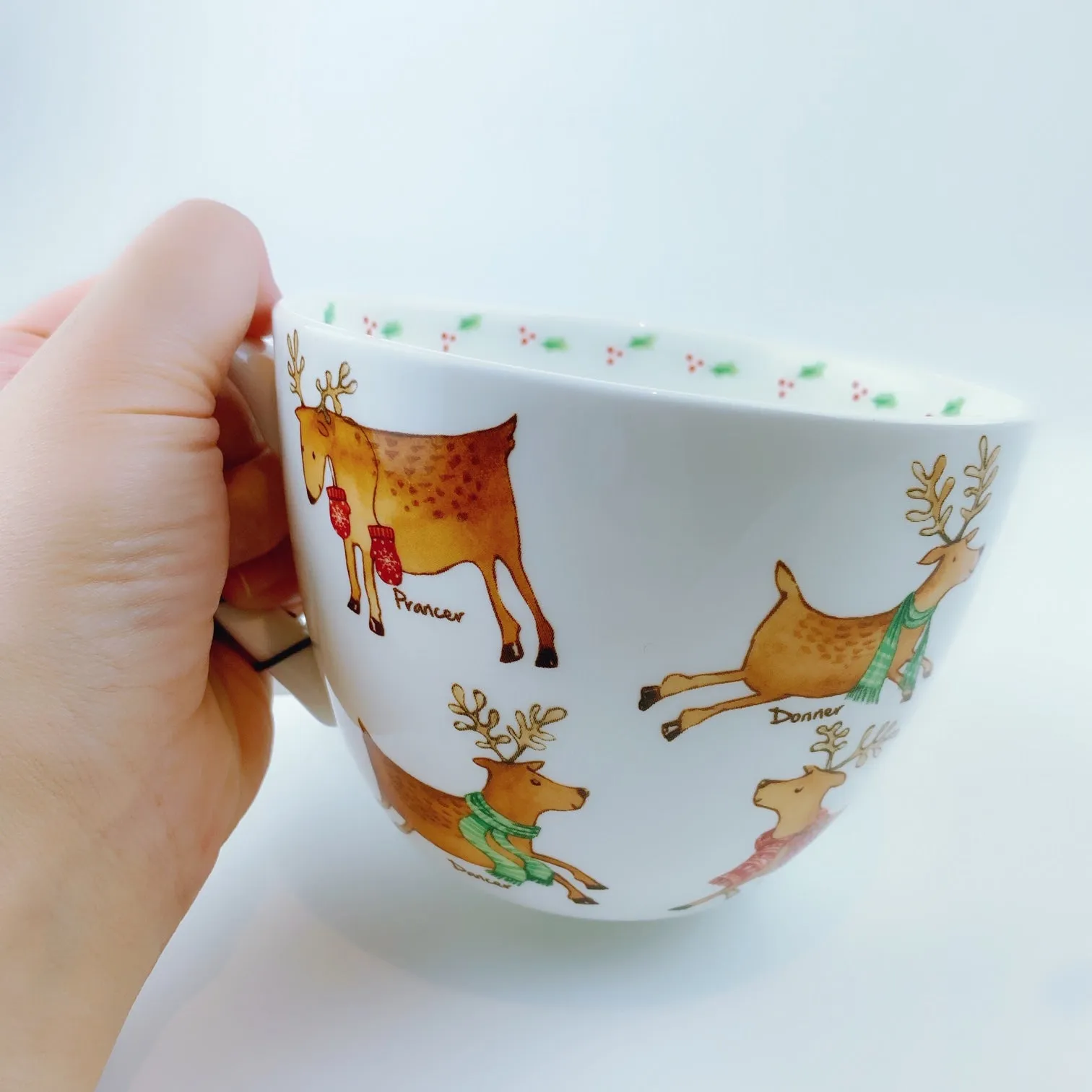 Portobello By Design 'The Reindeers' Santa's Big Help Bone China XL Coffee Mug Tea Cup 20 oz