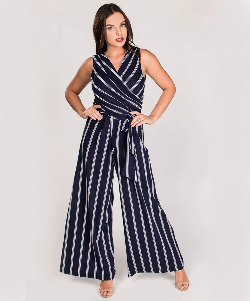 Printed Jumpsuit tie waist