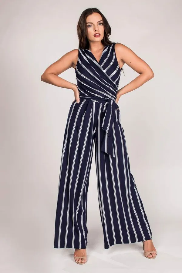 Printed Jumpsuit tie waist