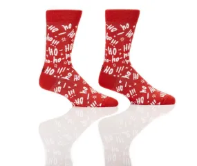 "Ho Ho Ho" Cotton Dress Crew Socks by YO Sox -Large