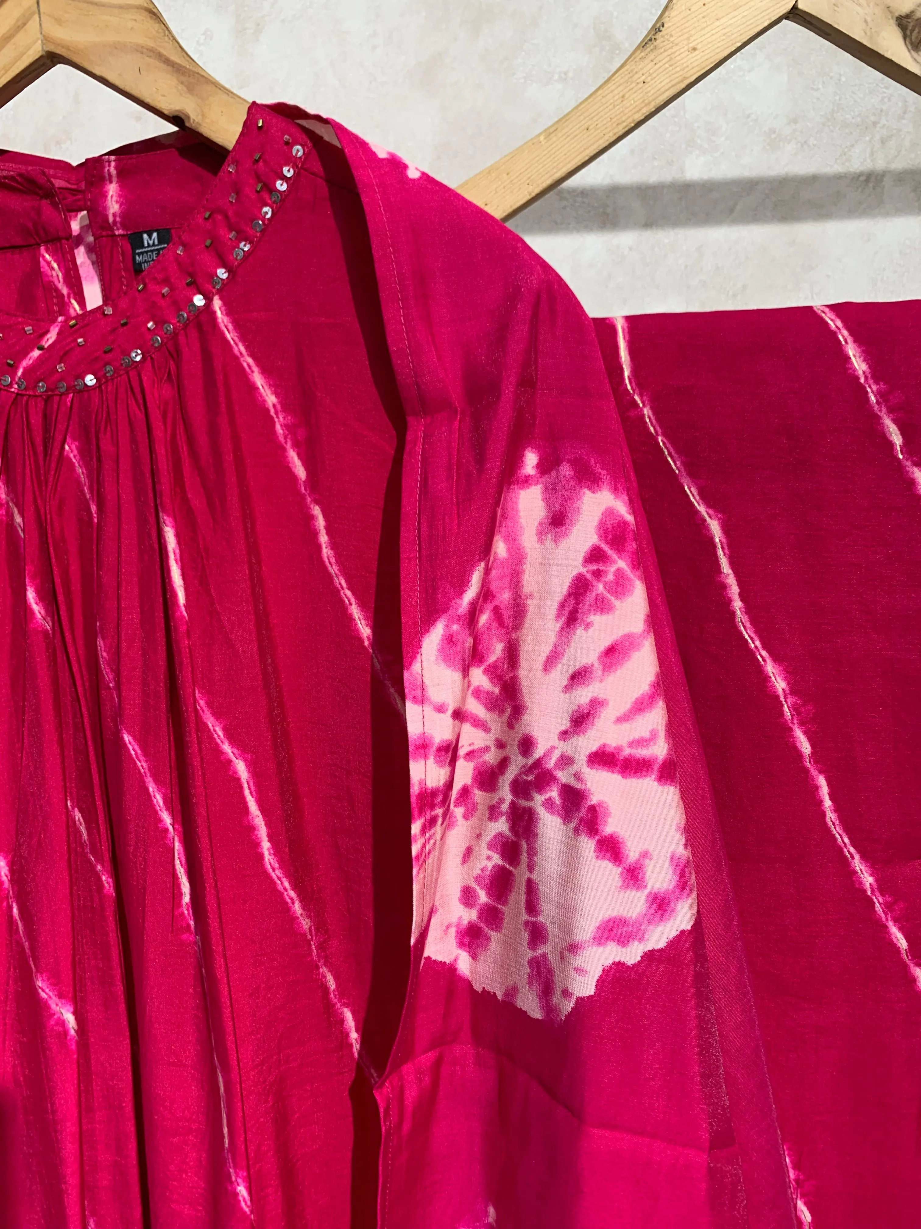 RANI PINK TYE-DYE KURTA SET