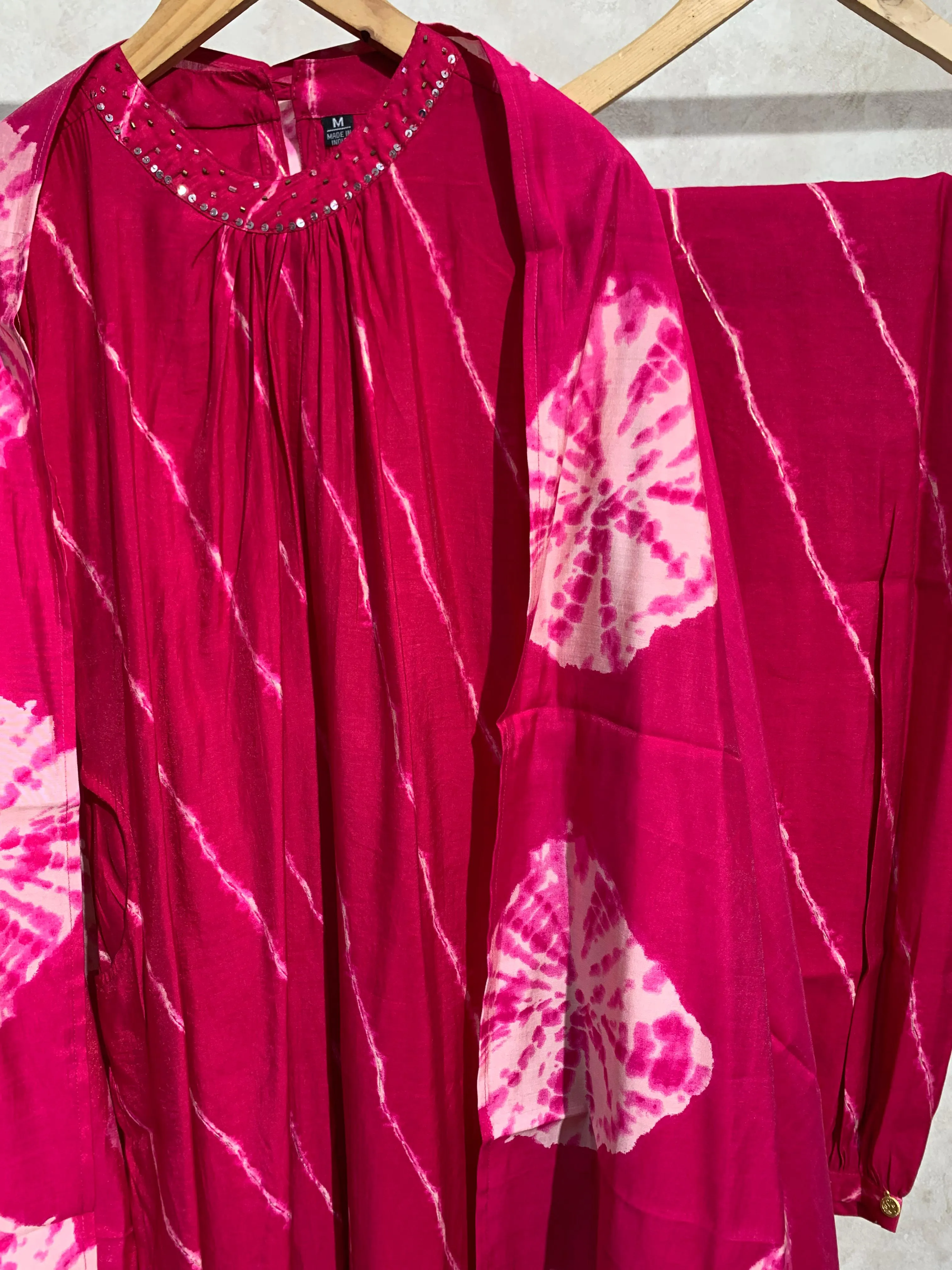 RANI PINK TYE-DYE KURTA SET