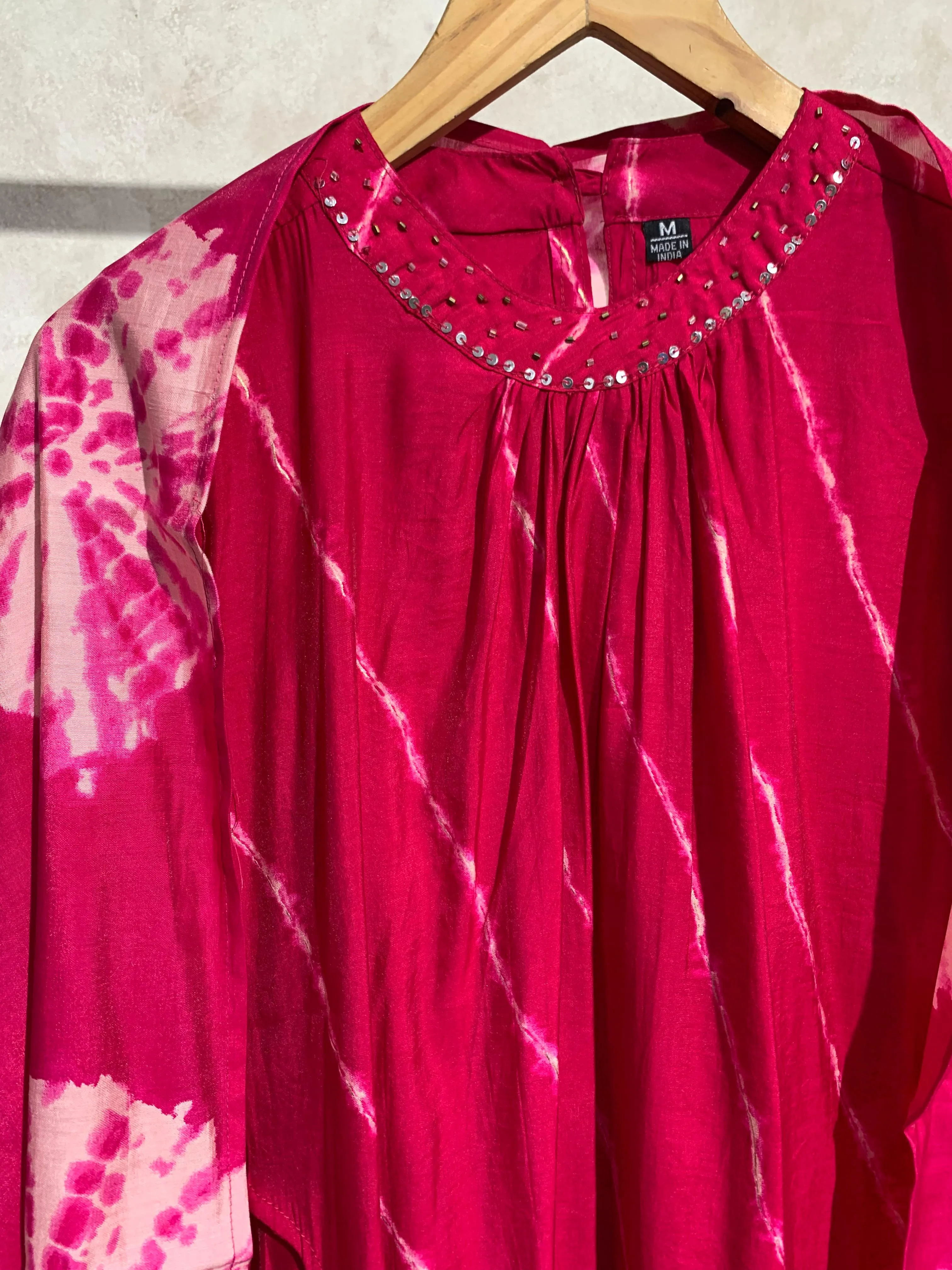 RANI PINK TYE-DYE KURTA SET