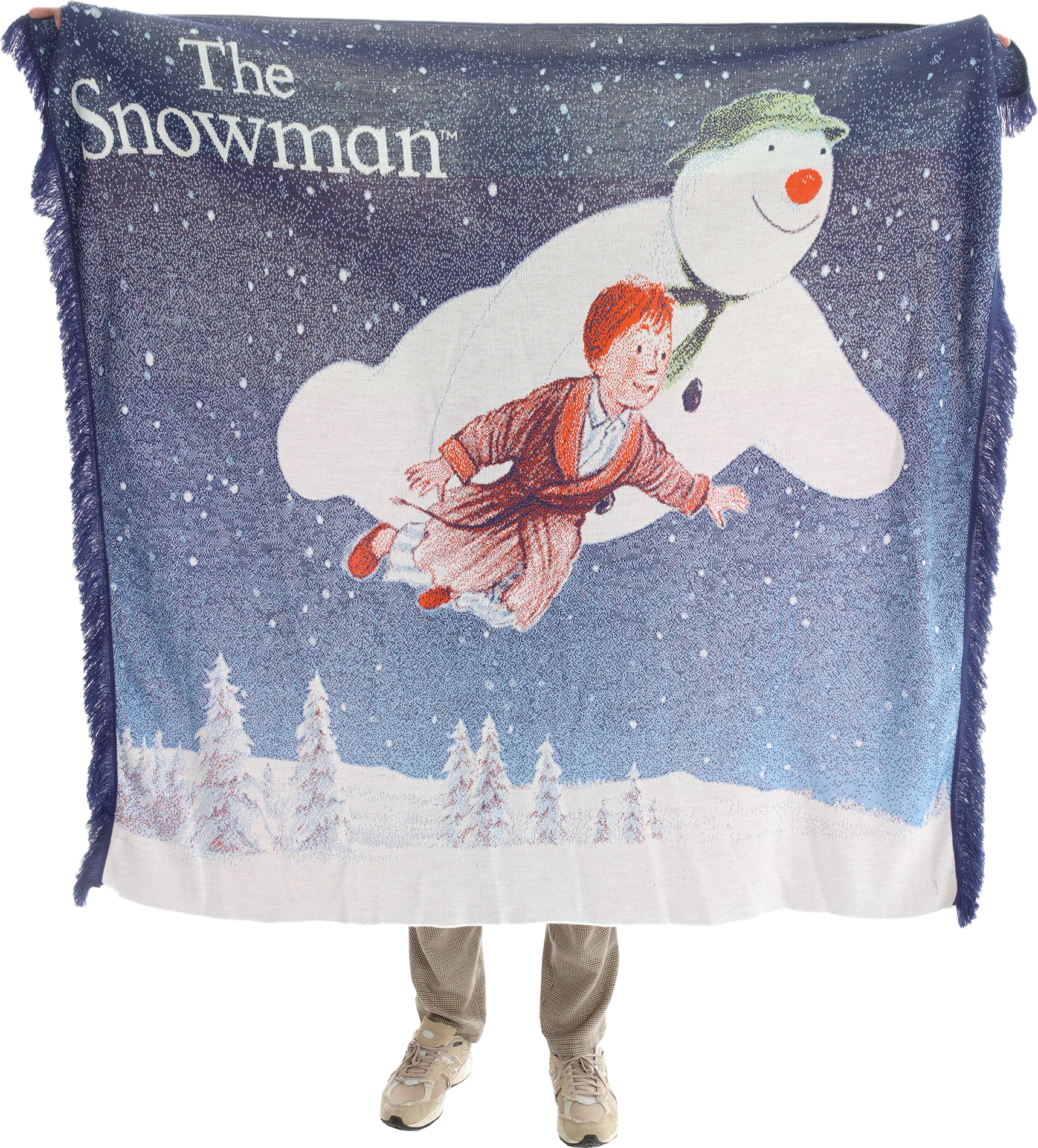 Raymond Briggs' The Snowman Knitted Blanket