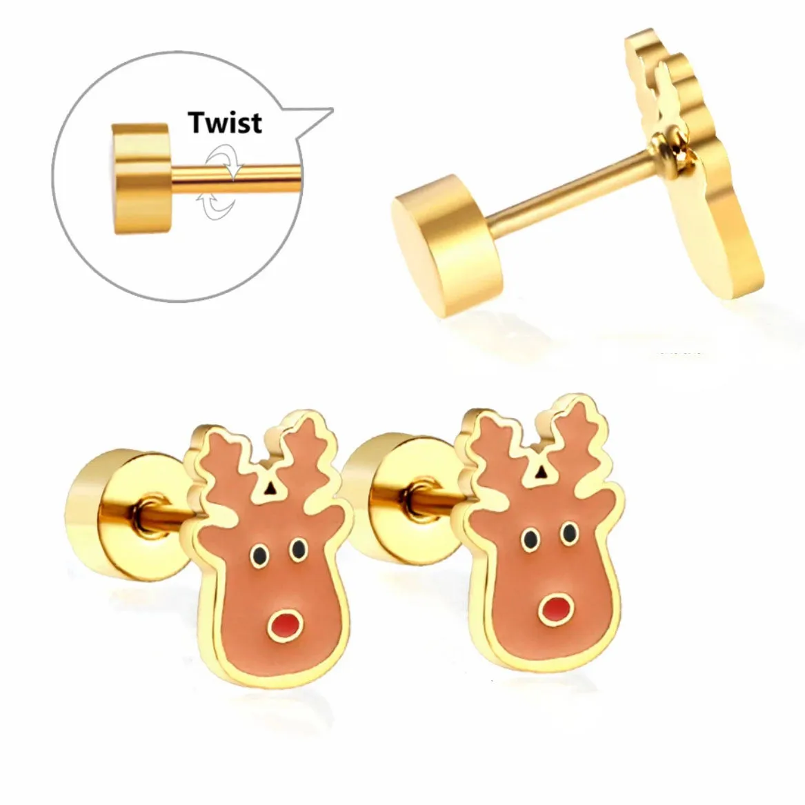 Reindeer Studs