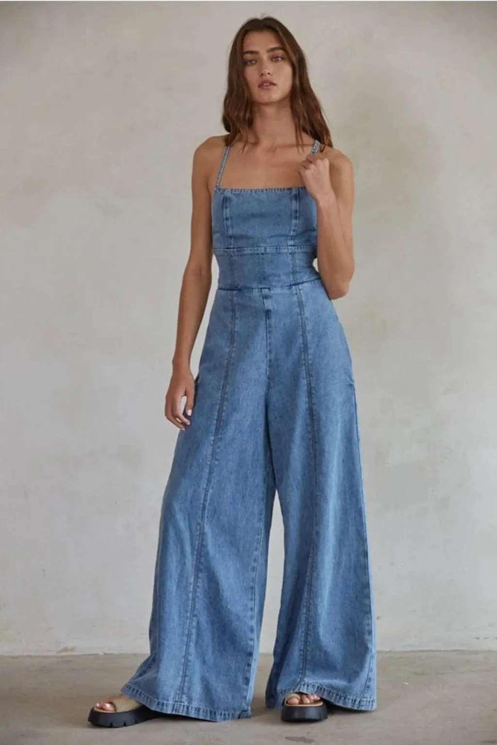 Retro Women Denim Jumpsuit