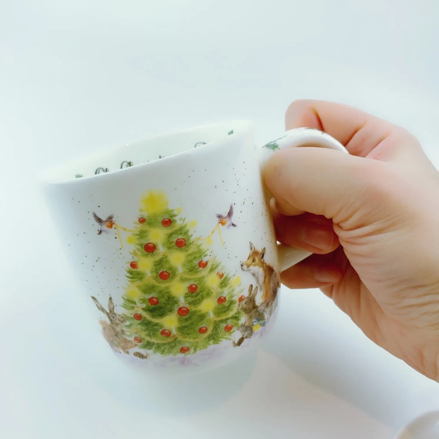 Royal Worcester Wrendale Designs Oh Christmas Tree Mug & Coaster Set