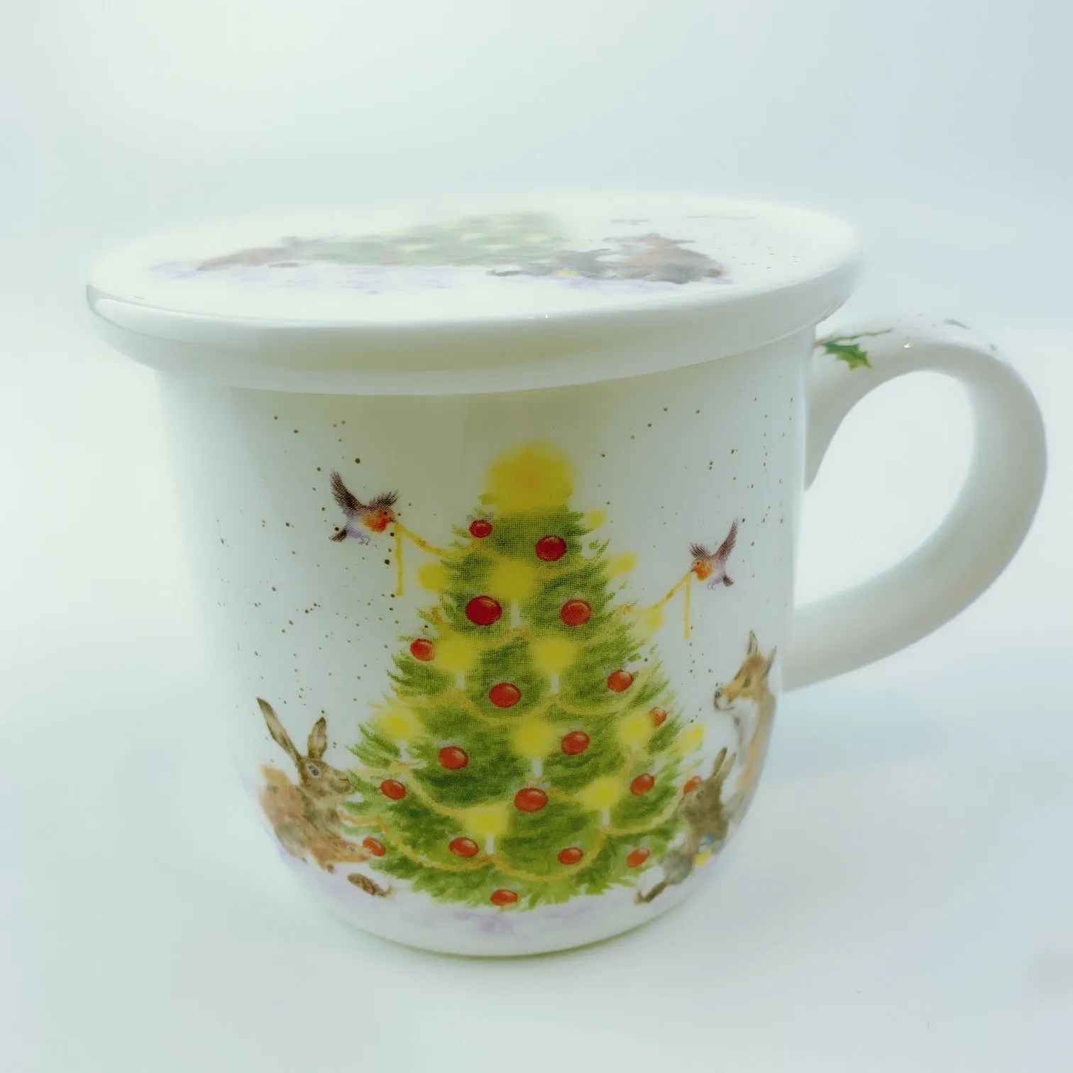 Royal Worcester Wrendale Designs Oh Christmas Tree Mug & Coaster Set