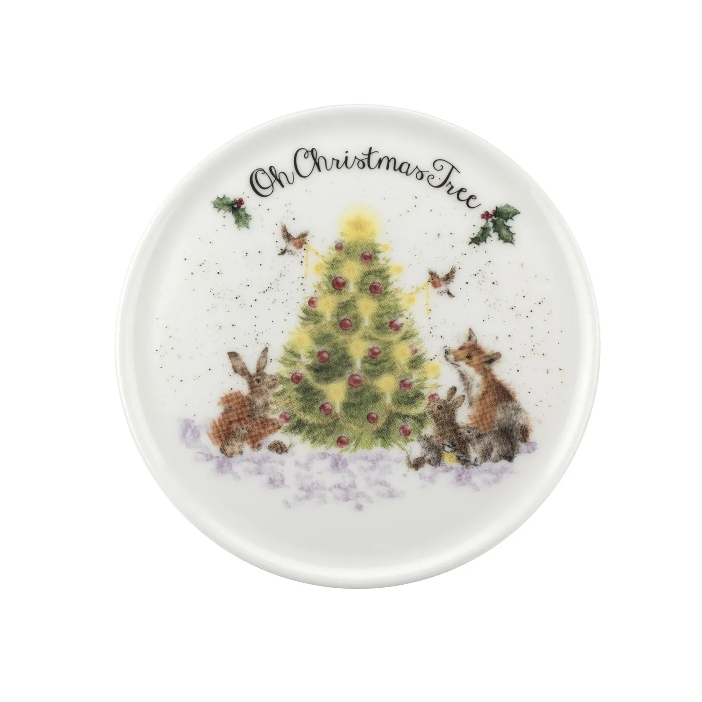 Royal Worcester Wrendale Designs Oh Christmas Tree Mug & Coaster Set