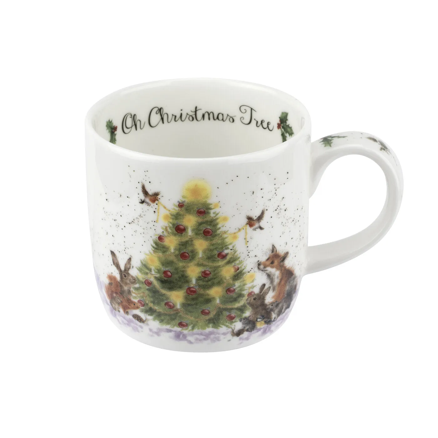 Royal Worcester Wrendale Designs Oh Christmas Tree Mug & Coaster Set