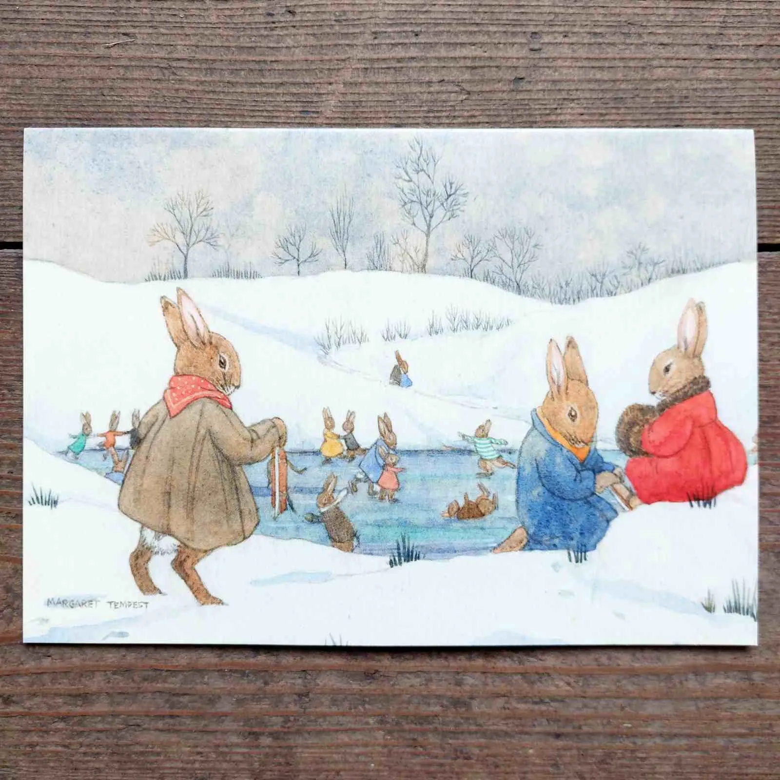 Single Christmas Card - Fun On The Ice