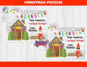 Sitting Elf Personalized Kids Puzzle