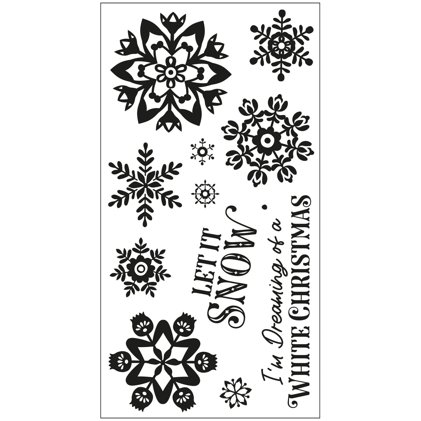 Sizzix Clear Stamps Set 12PK - White Christmas by Catherine Pooler