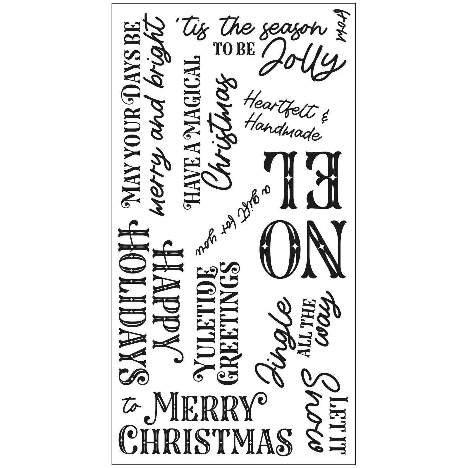 Sizzix Clear Stamps Set 13PK - Greetings of the Season by Catherine Pooler