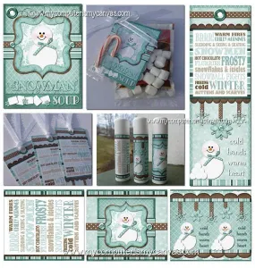 Snowman Favors & Tags PRINTABLE