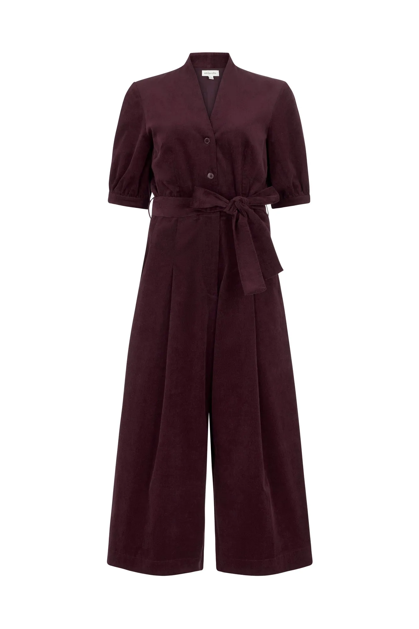 Stella Needlecord Plum Jumpsuit