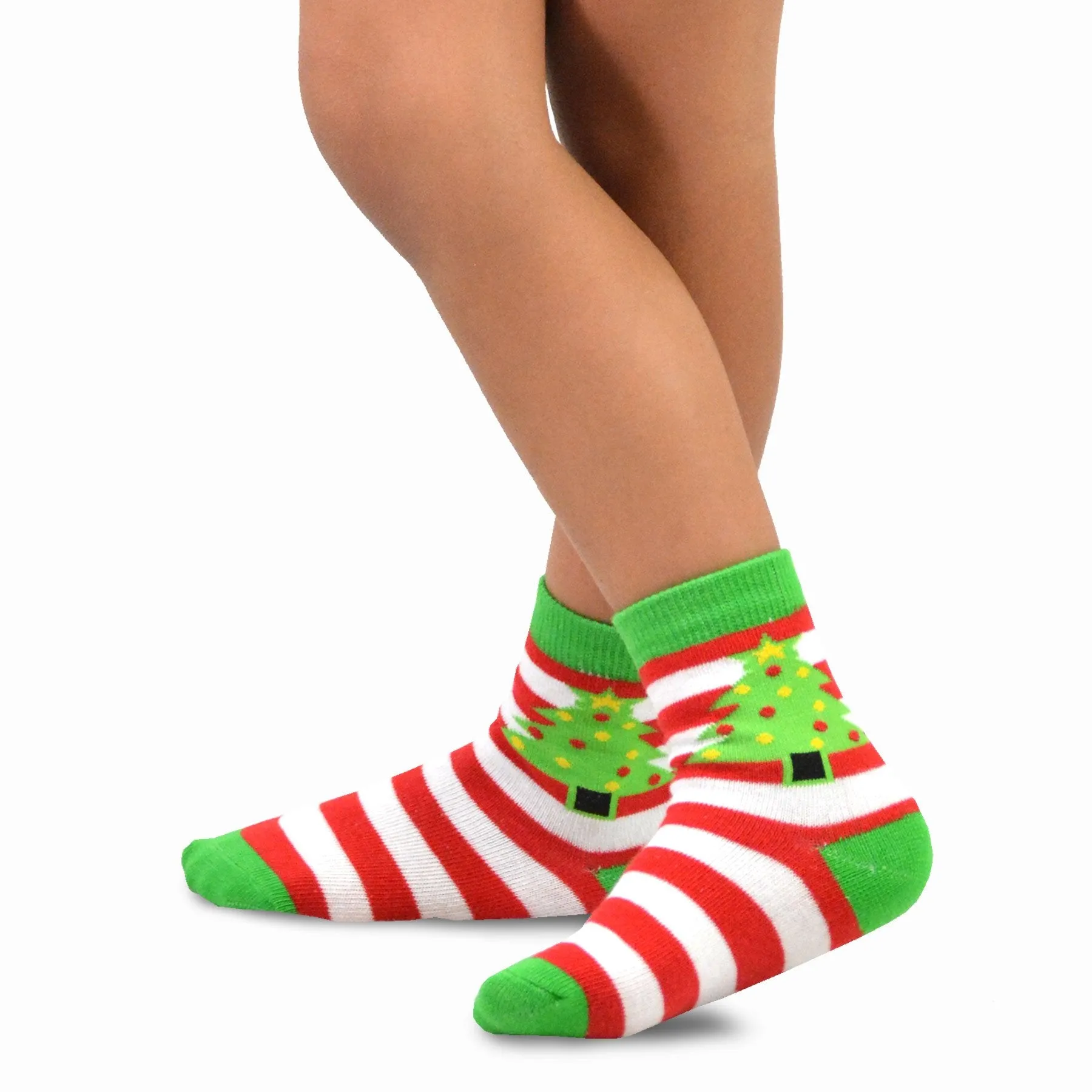 TeeHee Socks Kid's Christmas Cotton Short Crew Assorted 3-Pack (11310)