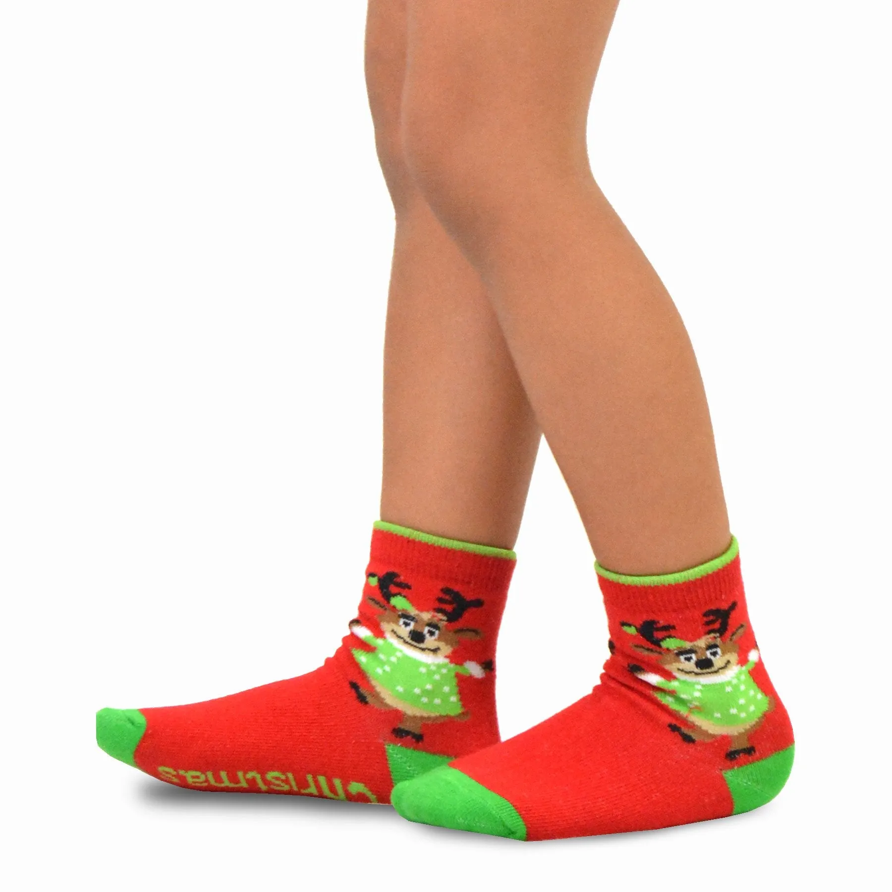 TeeHee Socks Kid's Christmas Cotton Short Crew Assorted 3-Pack (11310)