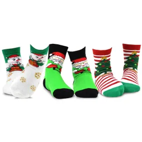 TeeHee Socks Kid's Christmas Cotton Short Crew Assorted 3-Pack (70914)