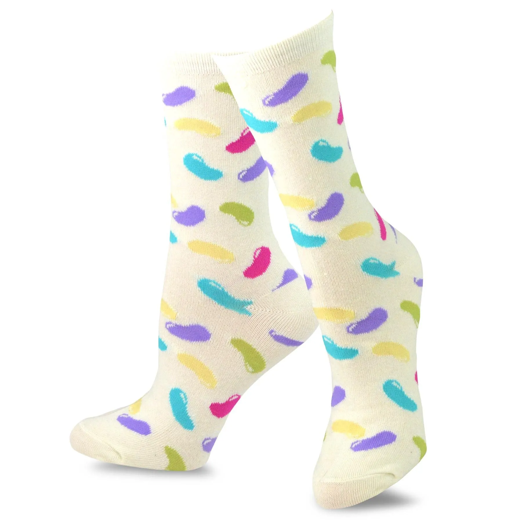 TeeHee Socks Women's Novelty Cotton Crew Bakery and Coffee 6-Pack (12007)