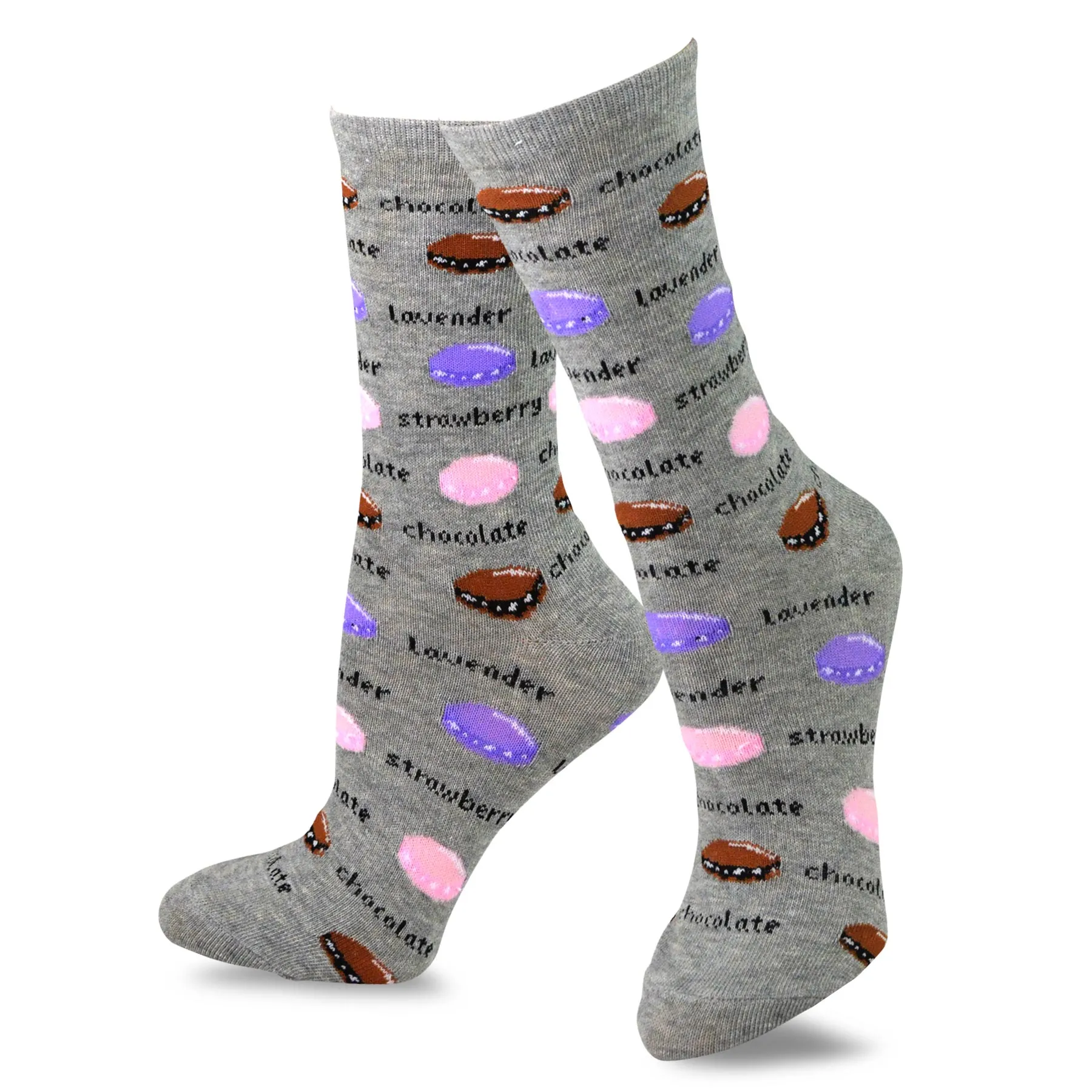 TeeHee Socks Women's Novelty Cotton Crew Bakery and Coffee 6-Pack (12007)