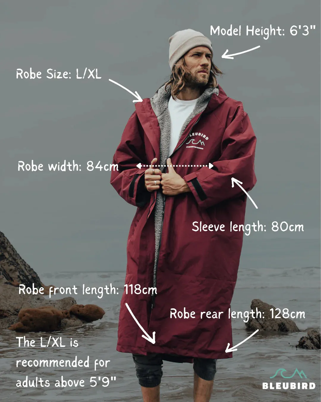 Luxurious Coral Nordic Robe - Soft, Stylish, and Cozy