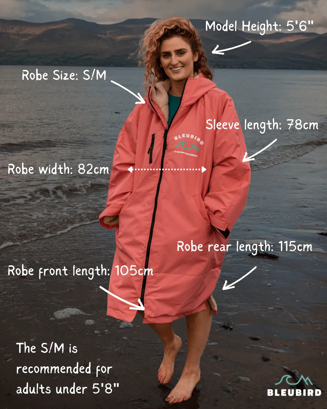 Luxurious Coral Nordic Robe - Soft, Stylish, and Cozy