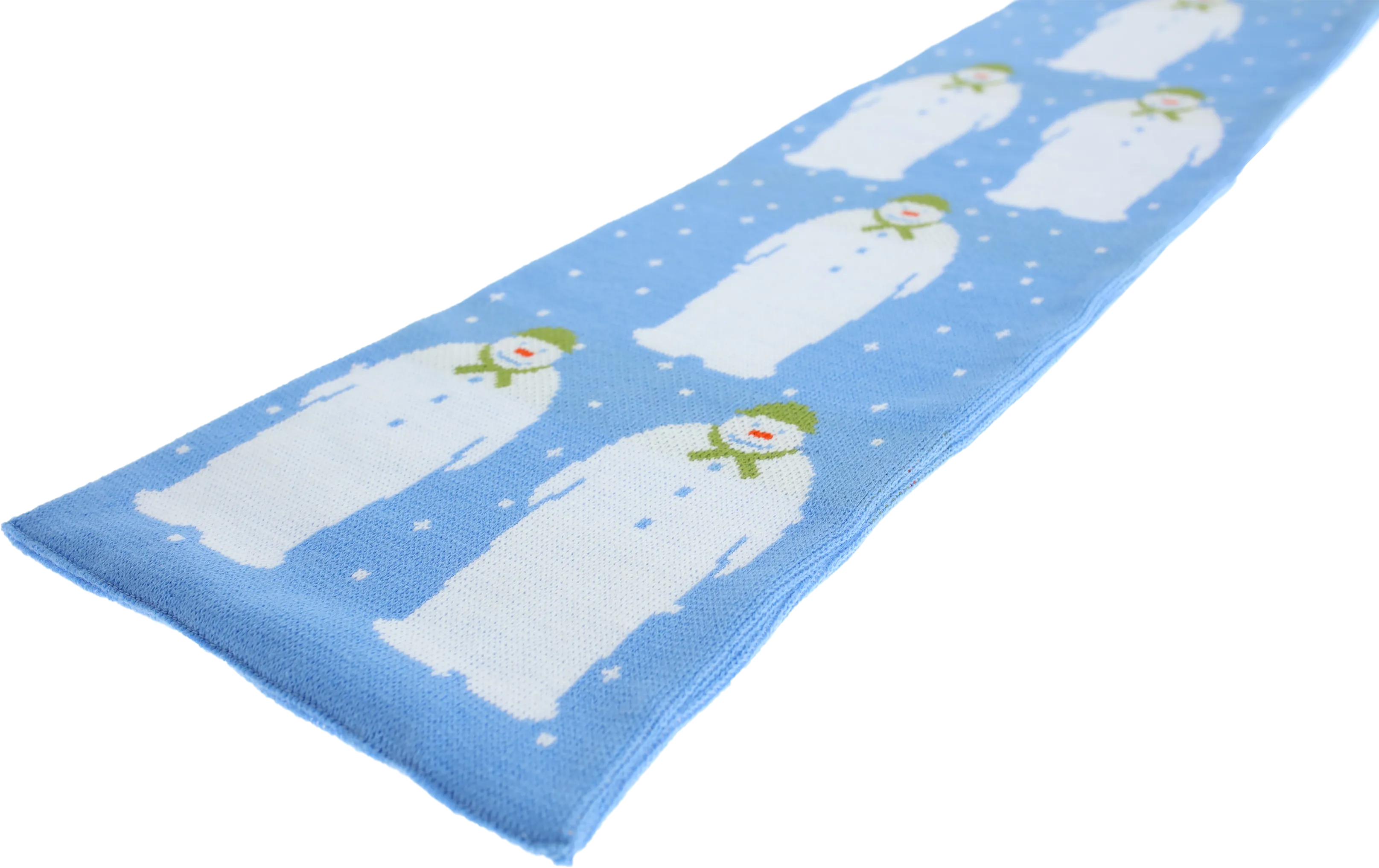 Optimized Title: Luxurious Snowman-Patterned Knit Scarf