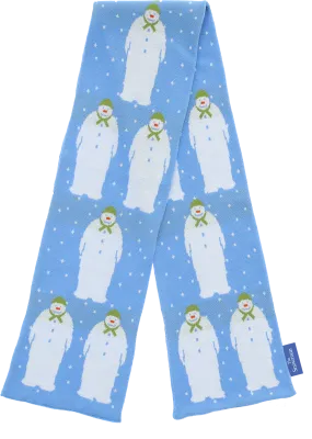 Optimized Title: Luxurious Snowman-Patterned Knit Scarf