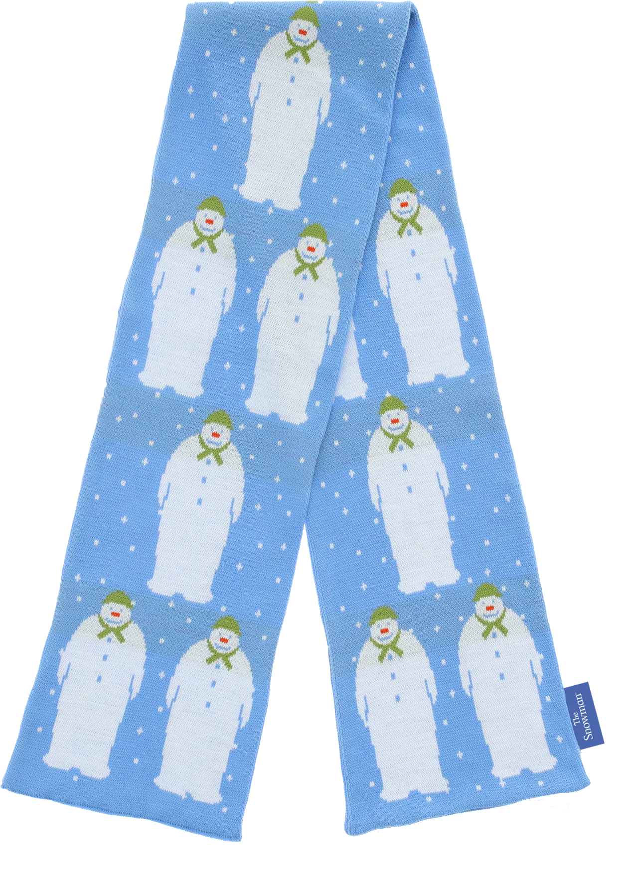 Optimized Title: Luxurious Snowman-Patterned Knit Scarf