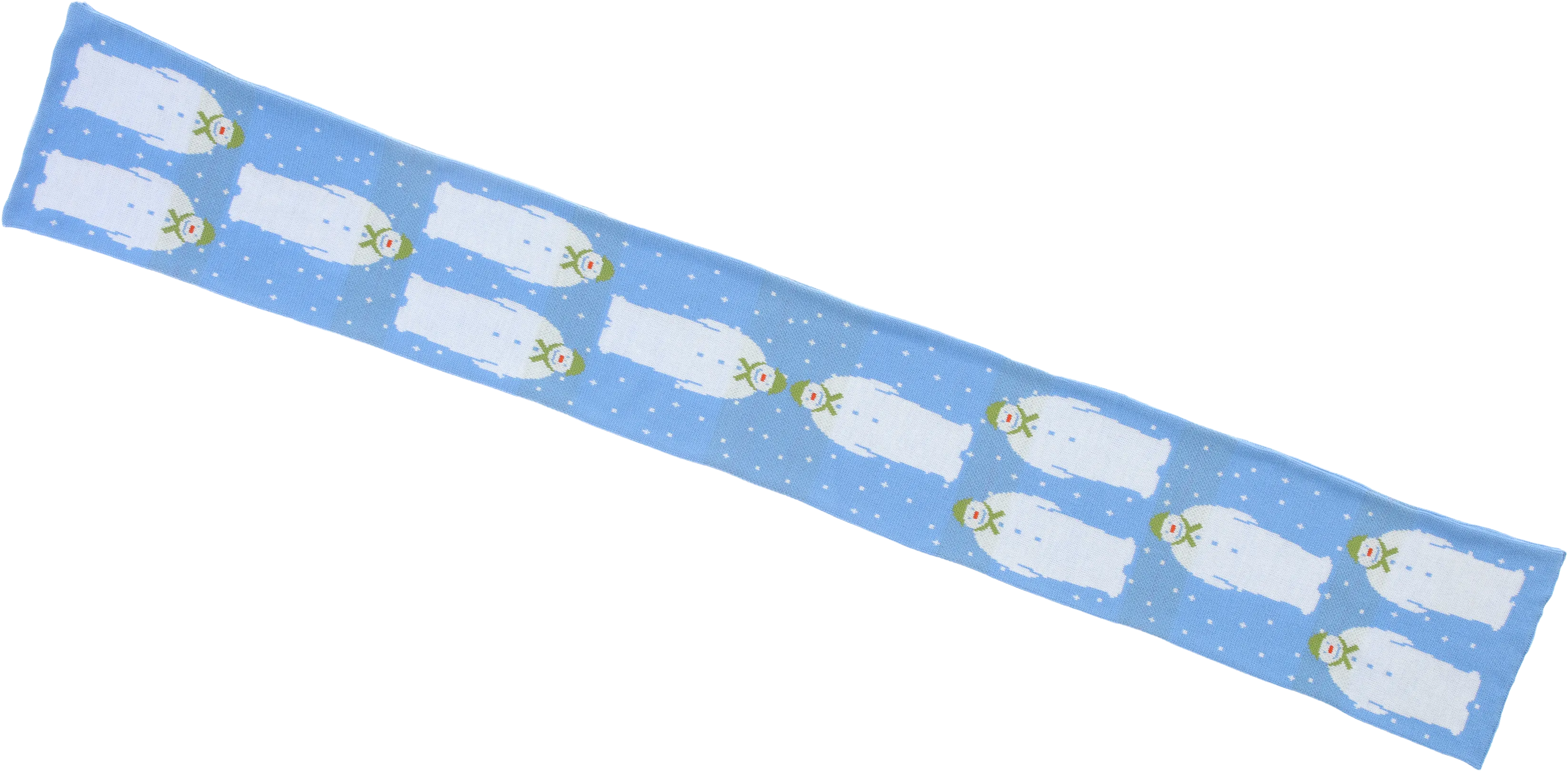 Optimized Title: Luxurious Snowman-Patterned Knit Scarf