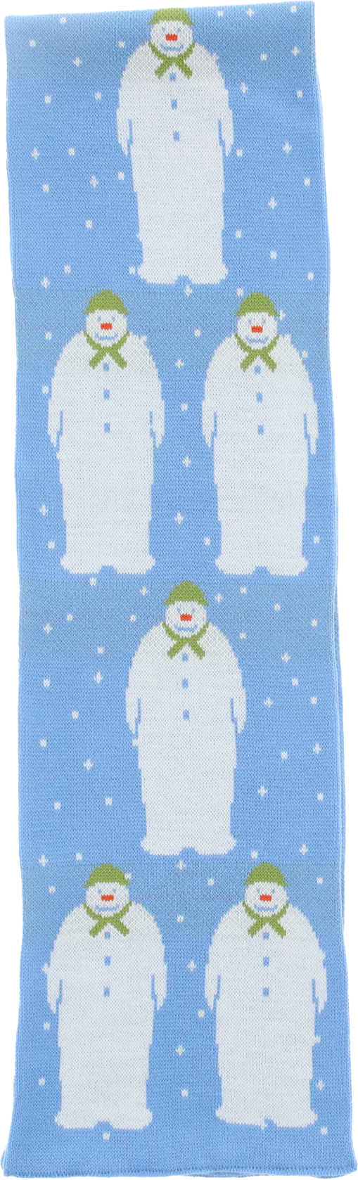 Optimized Title: Luxurious Snowman-Patterned Knit Scarf