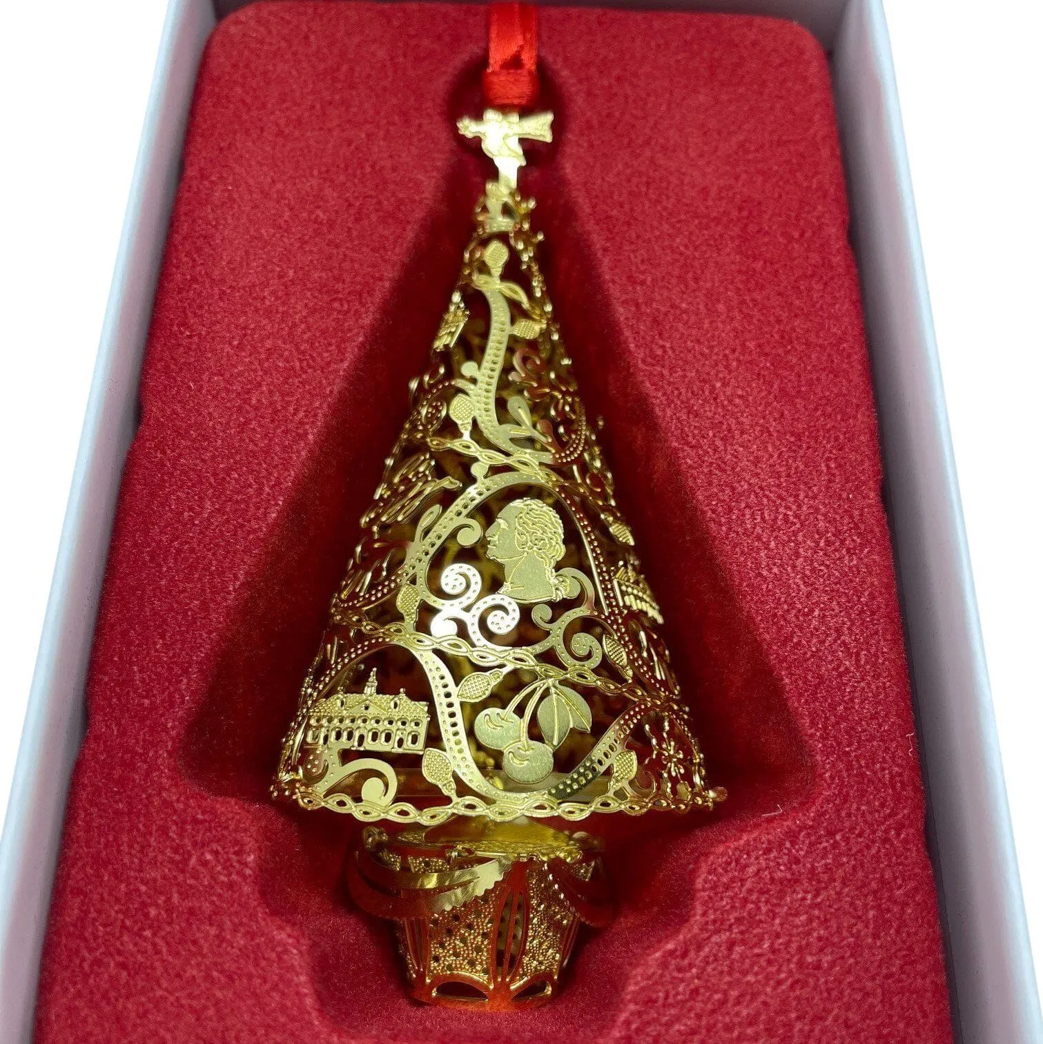 Three-Dimensional Brass Christmas Tree Ornament