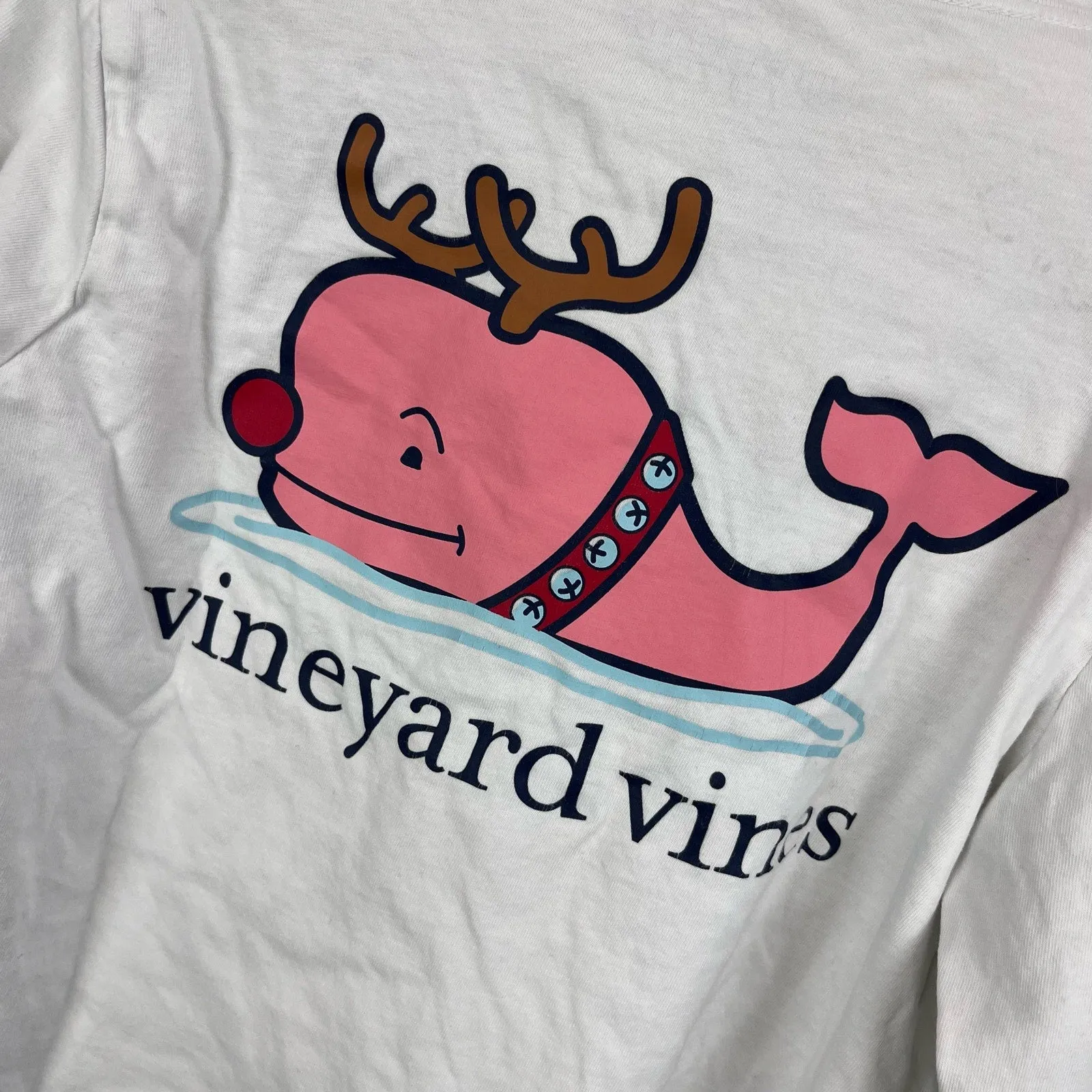 Vineyard Vines Reindeer Whale Pocket Tee 5T