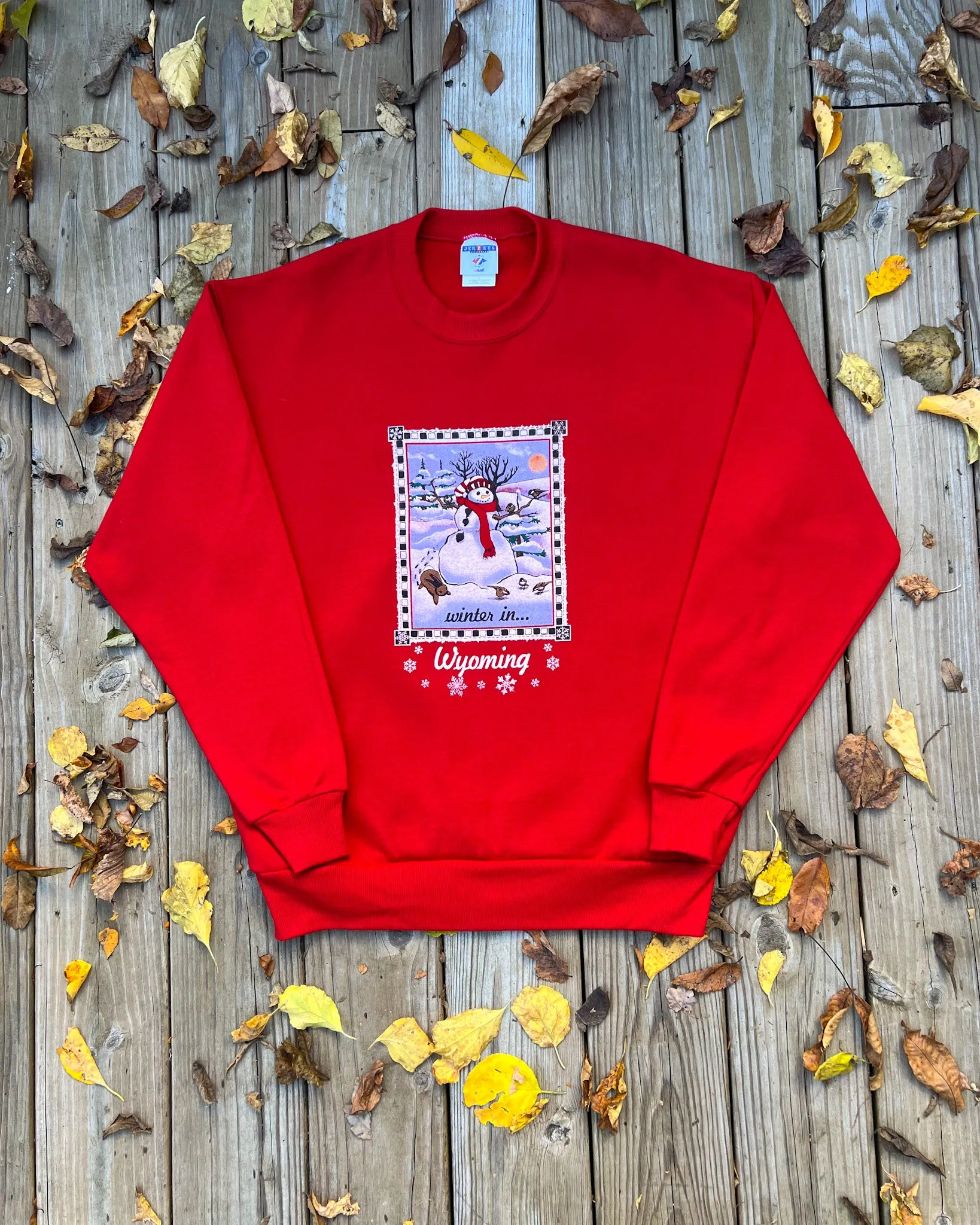 Vintage Wyoming Snowman Crewneck