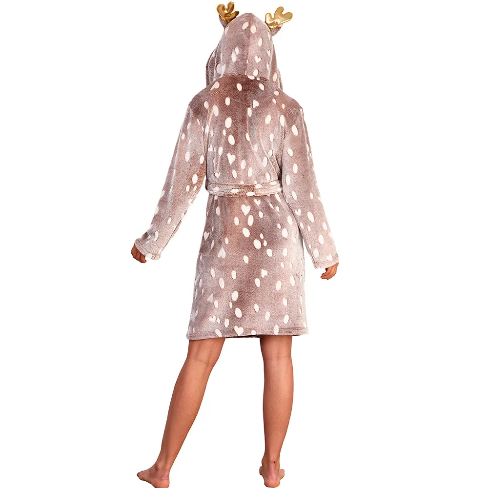 Women's Reindeer Dressing Gown