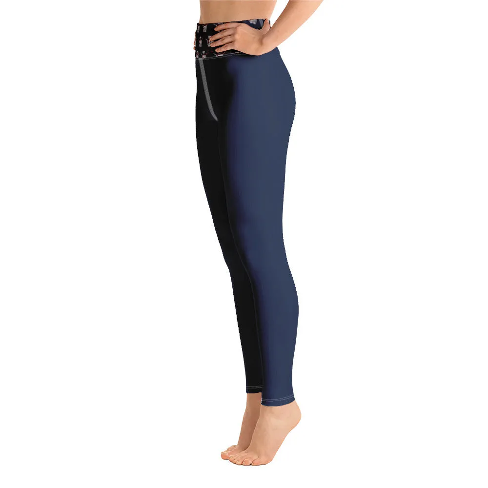 Yoga Leggings Snowman Navy